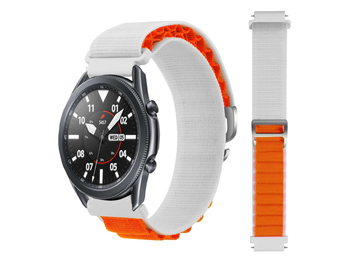 Bracelete Garmin Forerunner 220 Pulseira Loop Alpine Branco e Laranja
