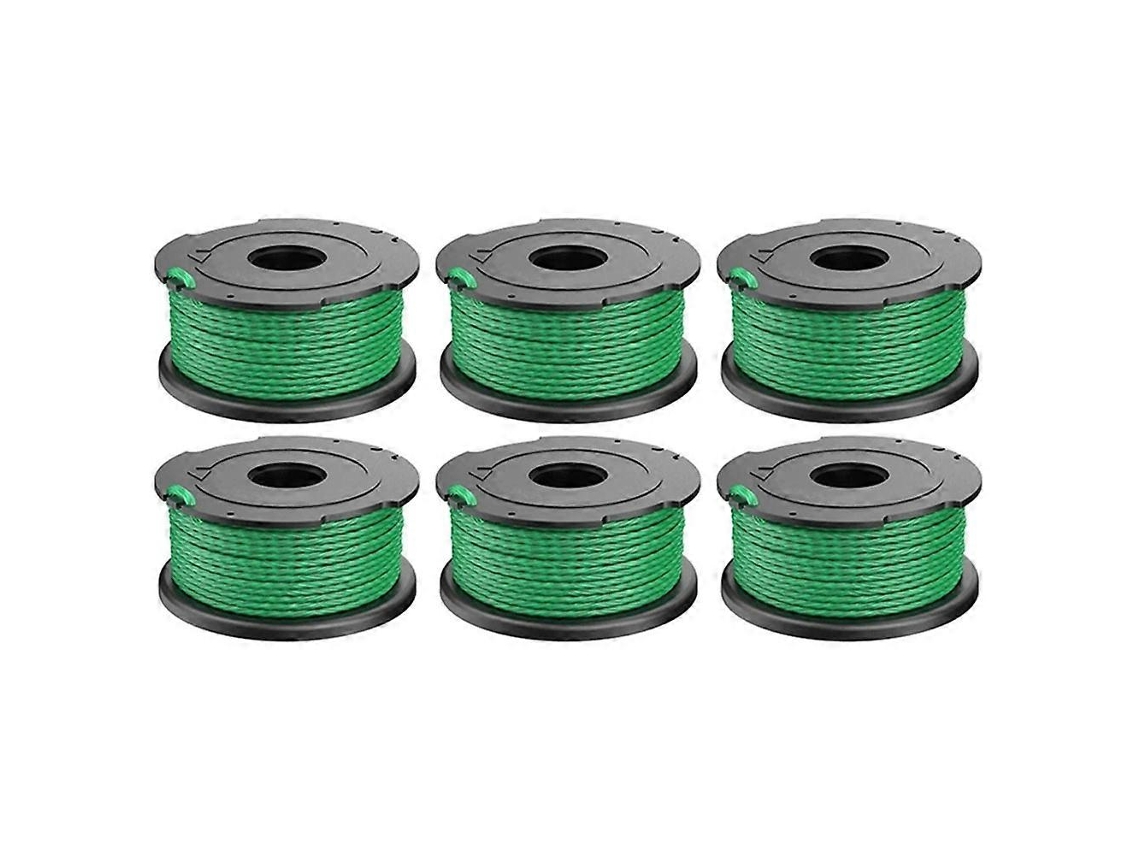 Carretel ABS A6486 com 6 peças para cabeçote de corte de nylon para cortador de grama Black & Decker.