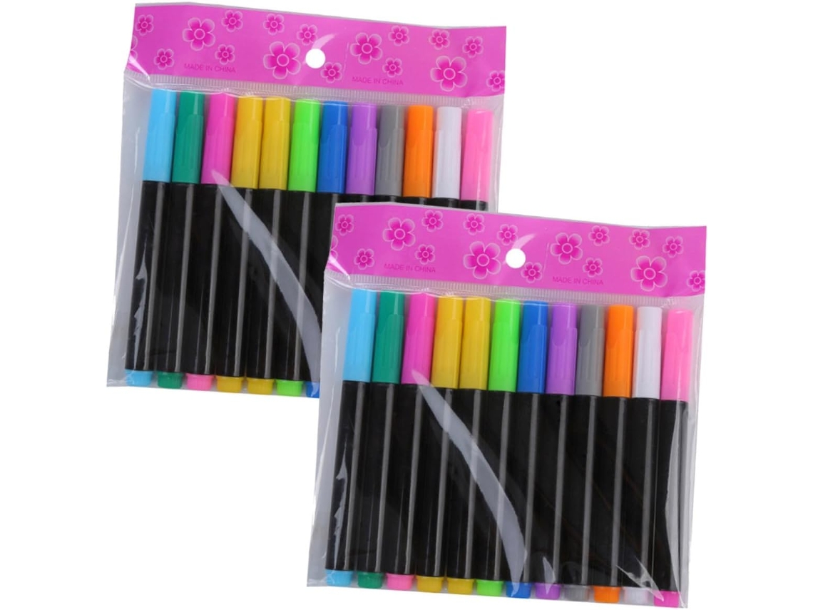 Marcadores De Aquarela Líquida Para Crianças, 2 Unidades, Led