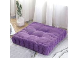 Rebe-almohada De Suelo Cuadrada Gruesa 18"×18" Morado Para Meditación, Salón, Oficina Y Exteriores