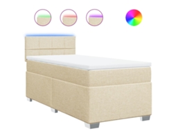 Box Spring Bed, Box Spring Beds Vidaxl Creme Tecido (80 X 200 Cm)