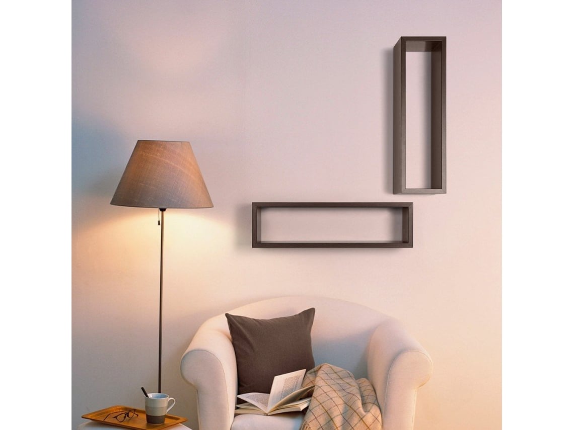 Estante de parede de cubo retangular com design moderno Regolo