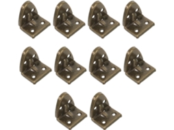 Conjunto De 10 Madeira 2" (5 Cm) Com Ângulo 90 Graus Em Bronze Antigo