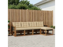 Vidaxl Conjunto De Sofás Para Exterior 5 Unid. Natural E Bege