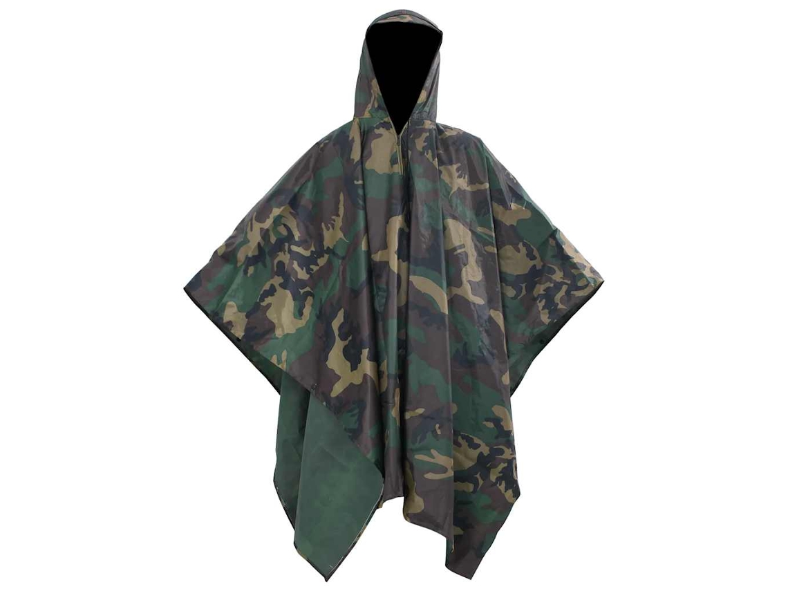 Vidaxl Poncho Para A Chuva Impermeável Campismo/caminhadas Camuflagem