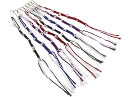 Conjunto 8 Borlas Tradicionais Tzitzit Oração Talit Cordões Amarrados Branco Preto Vermelho Acessórios GOKOCO