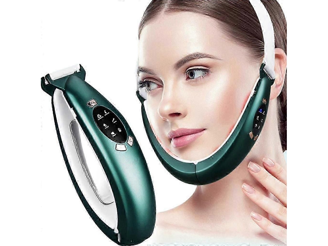 Massageador Facial em Formato de V com Microcorrente para Redução da Papada GOKOCO (verde)