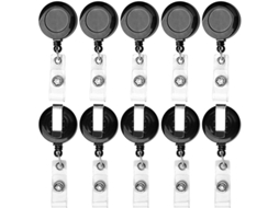 10 Pack Porta-chave Retrátil Com Cordão De Nylon E Clip De Cinto Porta-identificação Resistente