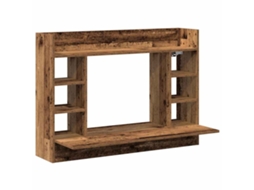 Conjunto 1 Mesa Moderna Vidaxl Castanho Derivados De Madeira (105 X 48 X 75 Cm)