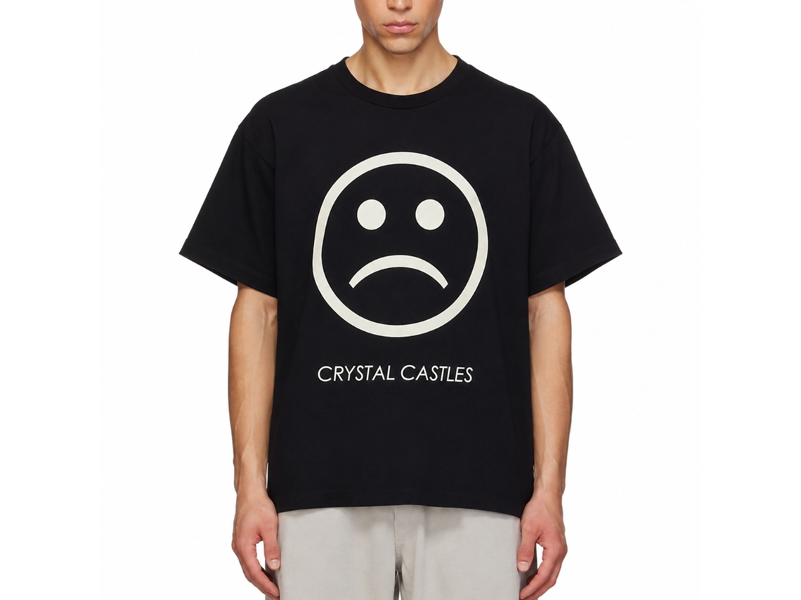 Crystal Castles Sad Face T-shirt Unisex Adults Size:xl