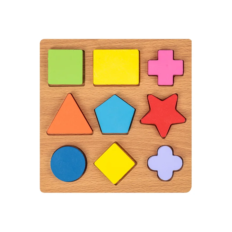 Quebra-cabeça Geométrica 3d Montessori para Crianças, Jogos Educativos Pré-escolares, Brinquedo de Reconhecimento de Cores
