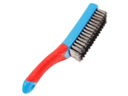 Escova De Aço Inoxidável Com Fio De Silicone Antiderrapante Para Limpeza.
