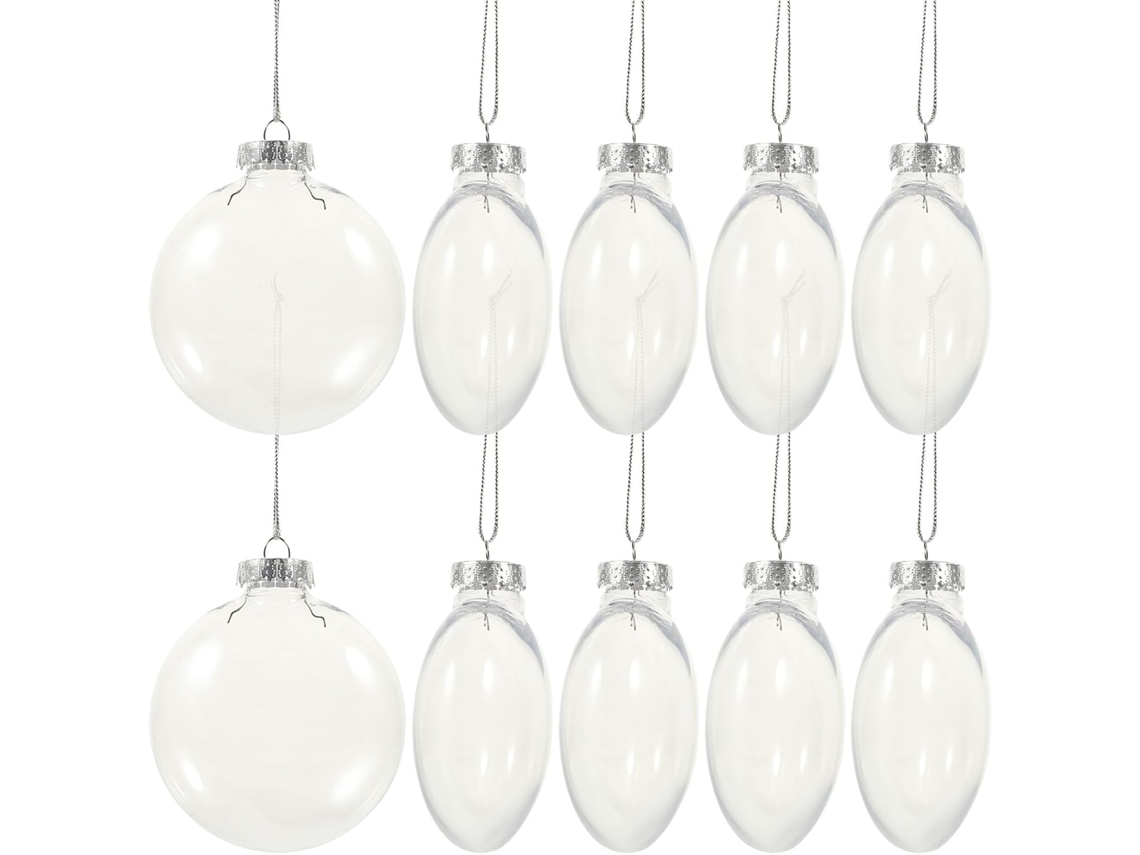 Conjunto De 10 Bolas Transparentes - Para Uso Prático E Funcional