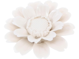 Ornamento Parede Floral Escultura Delicada Cerâmica Branca Flores Decoração Criativa Elegante Estar Quarto GOKOCO