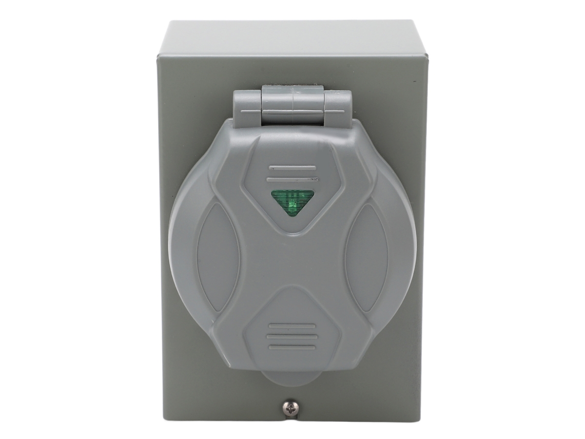 Laxiscreed Caixa De Entrada De Energia Para Gerador Ao Ar Livre, Alumínio 50a, Compatível Com 12.500w Ac125v