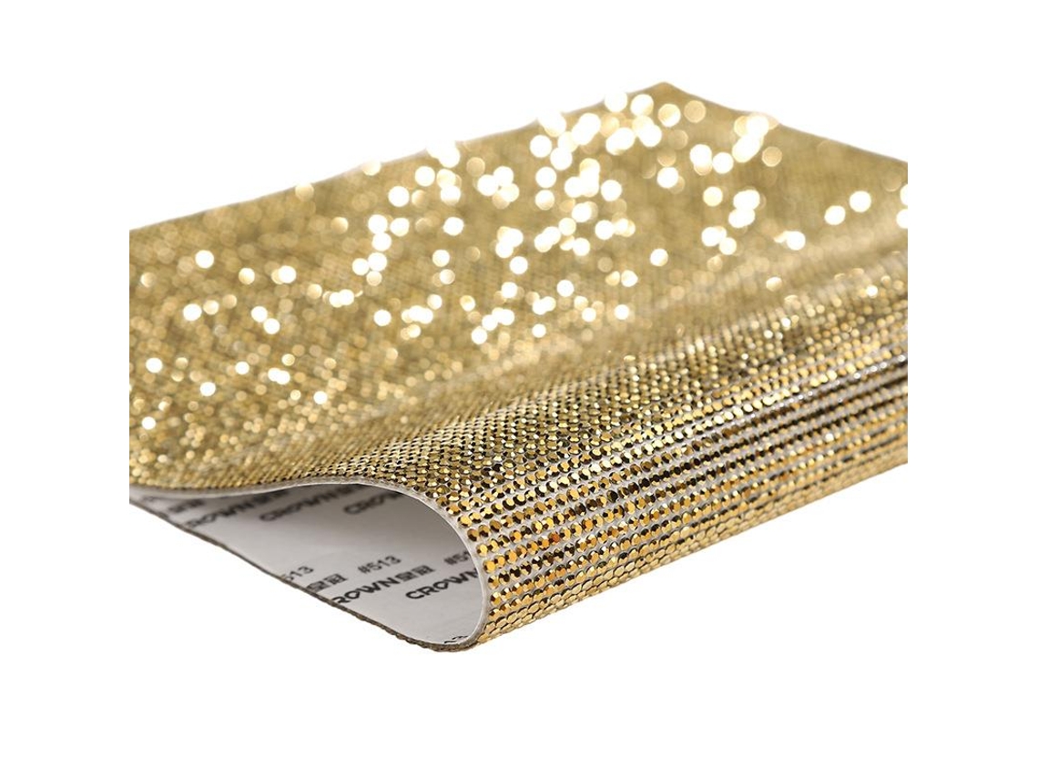 Adesivos de Papel com Strass Autoadesivos para Arte Diy, Adesivos de Cristal Brilhantes Feitos À Mão para Carro, Celular e Bolsas. MDUG (dourado)