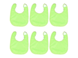 Pacote Com 6 Babadores Impermeáveis ​​para Meninas, Babador De Algodão Felpudo, Malha Lisa, Babadores Para Alimentação Infantil - Menina - 26