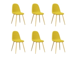Dining Chair, Dining Chairs Vidaxl Amarelo Veludo (n/a)