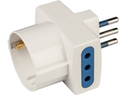 Adaptador De Tomada - Polypool - Pp0467 - Compatível Tipo L+f - Ac 250 V - Branco