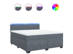 Box Spring Bed, Box Spring Beds Vidaxl Cinzeto Veludo (180 X 200 Cm)