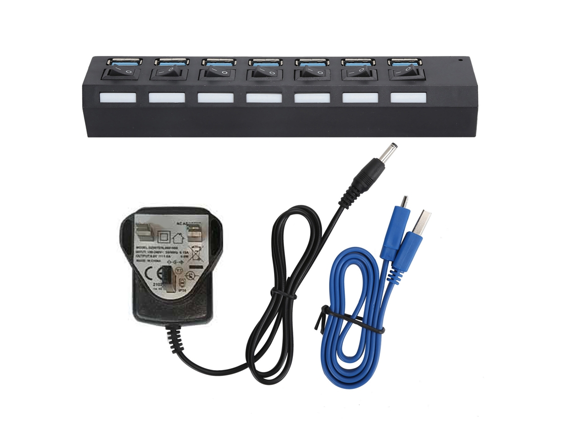 Hub Usb 3.0 7 Portas LAXISCREED com Interruptores