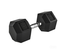 Manubrio Hexagonal 15 Kg com Pegas Antiderrapantes aço e Borracha ø15,5 X 33,6 Cm preto BTFORUS