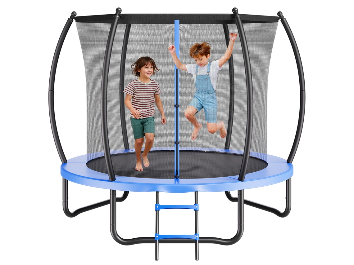 Trampolim Para Exterior 244x220 Cm Cama Elástica Para Crianças Capacidade De Carga De 120 Kg Vevor