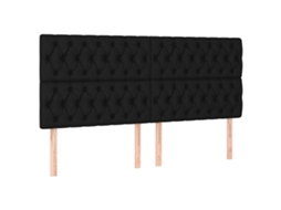 Cabeceira Preta 200x7x118/128 Cm Tecido MAISON EXCLUSIVE
