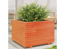 Vidaxl Vaso/floreira De Jardim 70x70x49,5 Cm Pinho Maciço Castanho Mel