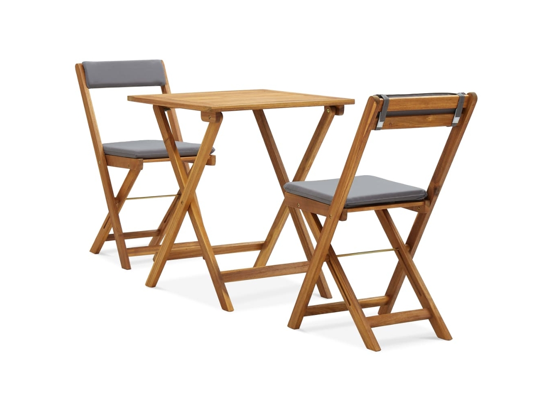 Bistro Set, Bistro Sets Vidaxl Cinzeto Madeira (n/a)