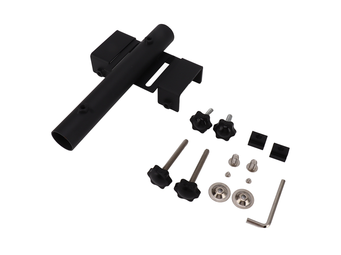 Suporte universal para poste de bandeira Primerox de aço com fixação firme preto