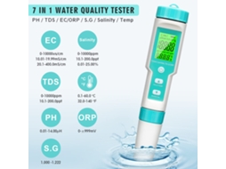 Medidor De Ph Digital, 7 Em 1: Ph/tds/ec/orp/sg/salinidade/temperatura