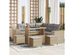 Vidaxl Conjunto De Sofá De Jardim 9 Unid. 8-número De Lugares