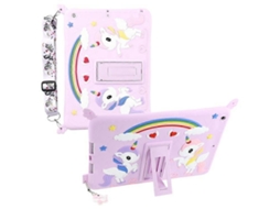 Capa Decorativa Fofa Para Tablet, Compatível Com Ipad 10.2 (2021) / (2020) / (2019), Capa De Silicone + Pc Com Suporte E Alça.