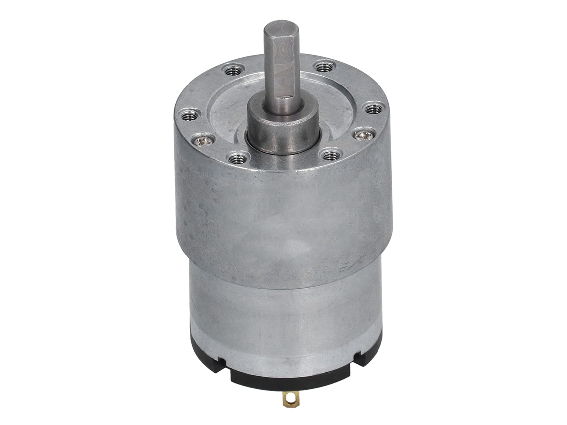 Motorredutor De 12v Dc Com Eixo Em D De 6mm, Construção Metálica