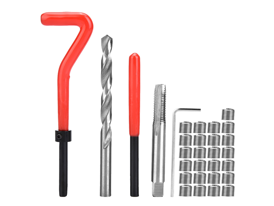 Kit De Ferramentas De Inserção De Roseta M8 Laxiscreed Para Reparo Com Perfuração E Rosqueamento