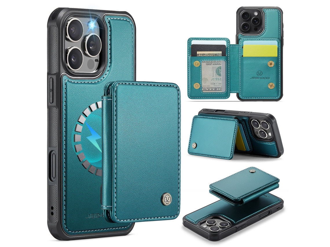 Capa Para Samsung Note 10 Plus Resistente A Quedas Com Resistente A Quedascartão Slots Magnético Destacável Verde