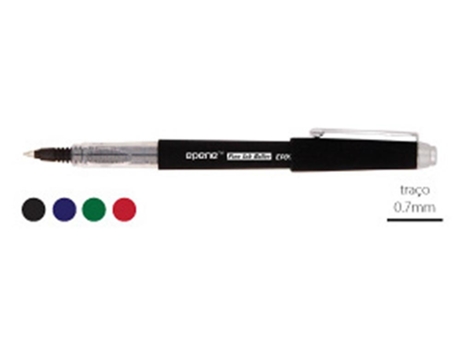 ALT-1291011 :Marcador Roller 0.7 Epene EP09-0056PJ (Corpo aborrachado.pega borrcha) Preto-1un  :Venda Multiplos 12