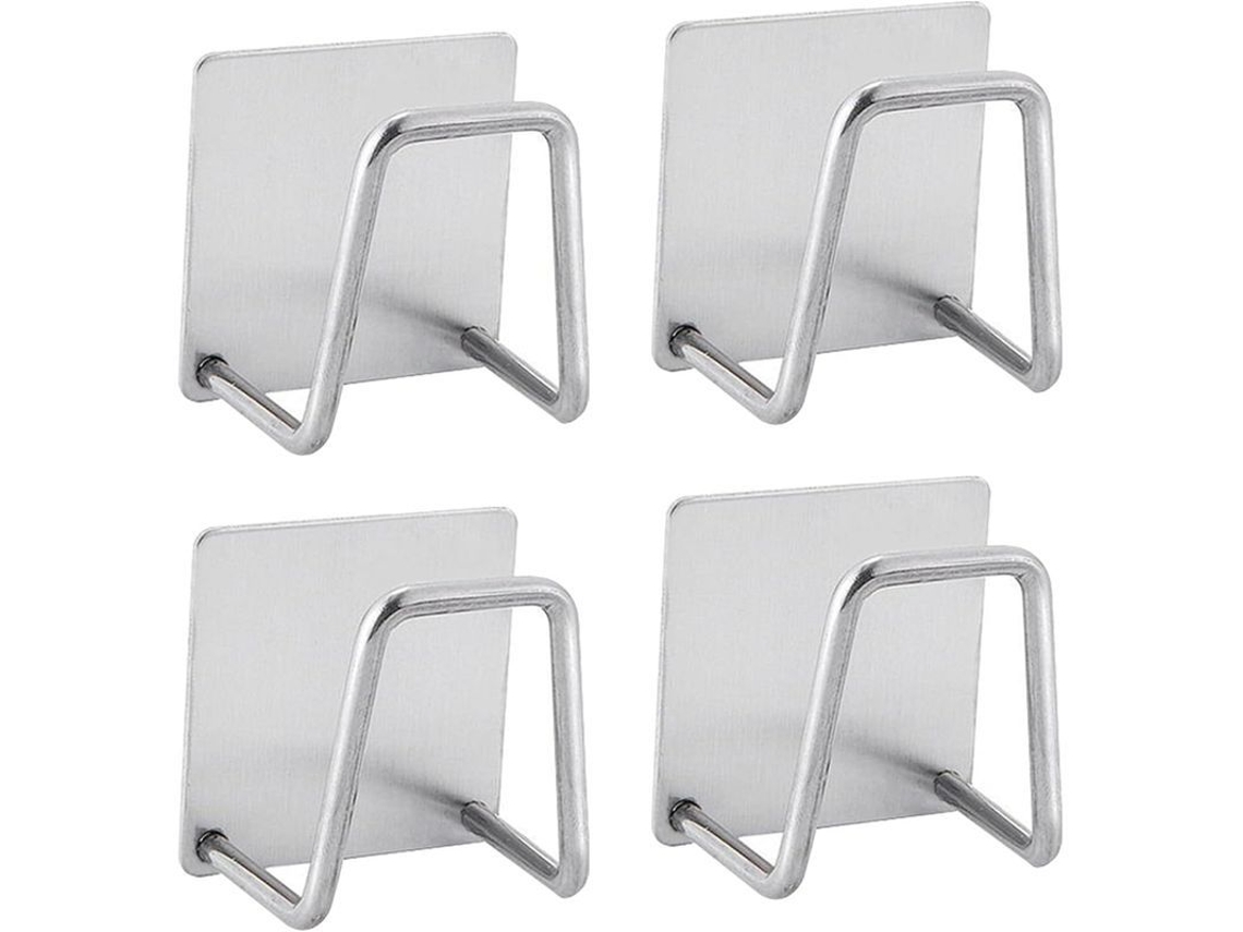 Conjunto De 4 Portaesponjas De Cocina Autoadhesivo Inoxidable Sin Perforar Antirroto