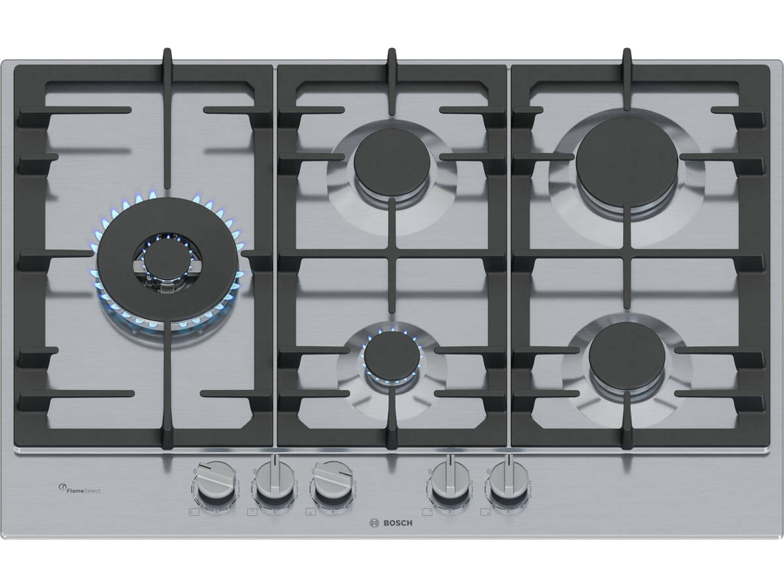 Placa de Gás BOSCH PCS7A5I90 (Gás Natural - 75 cm - Inox)