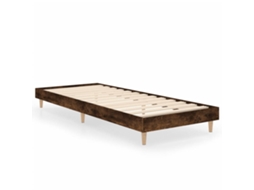 Bed Frame, Bed Frames Vidaxl Marrom Madeira Processada (75 X 190 Cm)