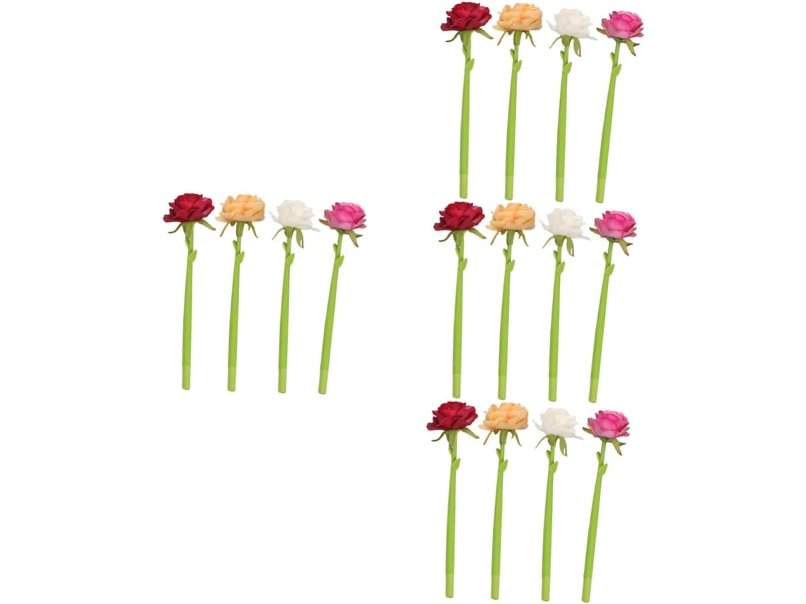 Canetas Rose, 16 Unidades, Canetas Rosa, Canetas Com Formato De Rosa