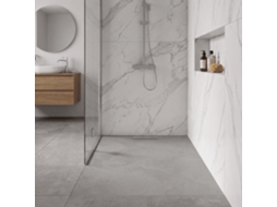 Base de Duche Koral, Cinza 180x100cm, com Grade