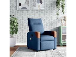 Poltrona de Sala HARLANV1 69x74x93cm em Tecido e Contraplacado