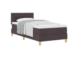 Cama Box com Colchão Marrom Escuro Tecido MAISON EXCLUSIVE (100x200 cm)