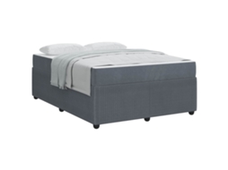 Estrutura da Cama com Colchão Cinza Escuro Tecido MAISON EXCLUSIVE 140x200 cm