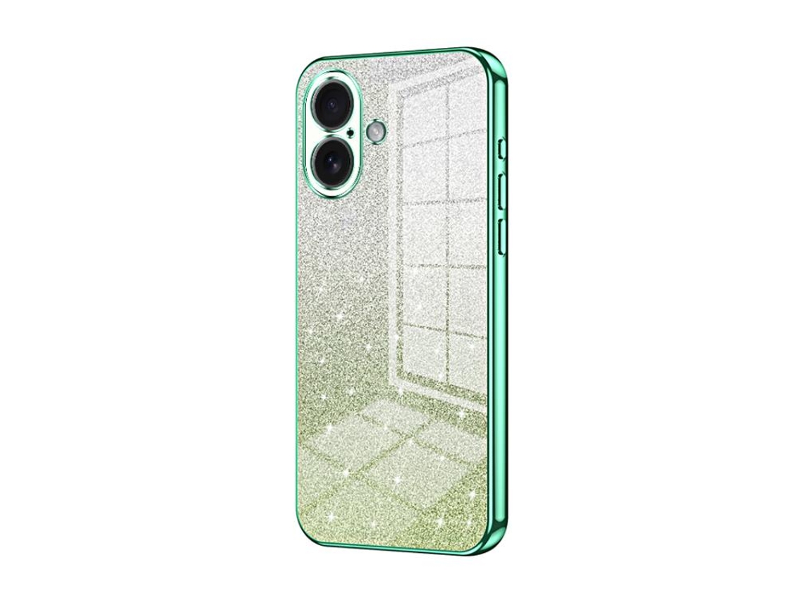 Capa Para Iphone 17 - Glitter Degradê - Acabamento Eletroplaqueado