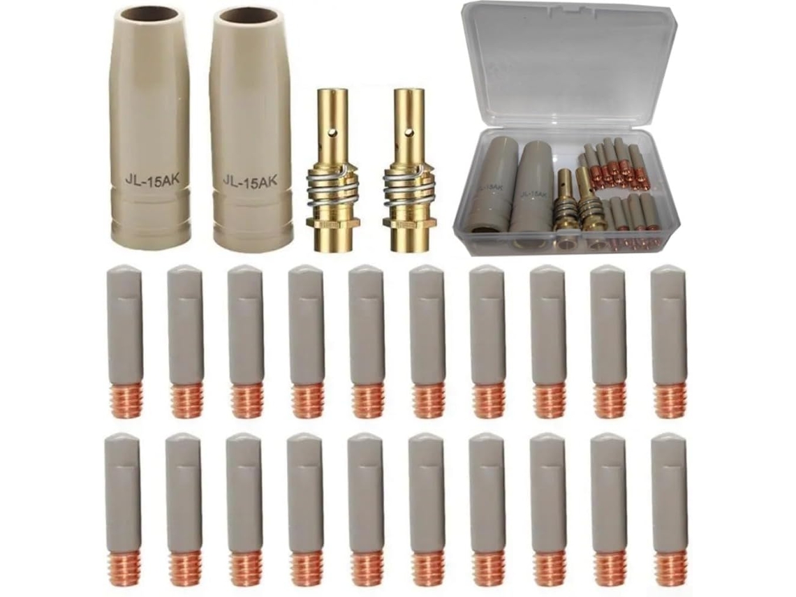 Mb-15ak 24 Alumínio 0,8 1,0 1,2 (conjunto De Bicos De Soldagem Mig Para Ligas De 0,8 Mm)