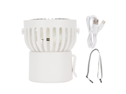 Ventilador Mesa Usb 3 Velocidades Ajustável 45° Branco
