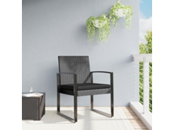 Vidaxl Cadeiras De Jantar Para Jardim 2 Pcs Vime Pp Cinzento-escuro